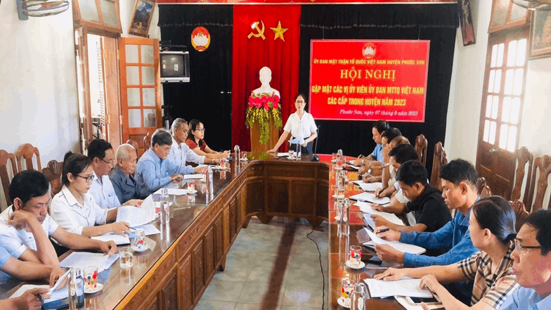 Ủy ban MTTQ Việt Nam huyện Phước Sơn tổ chức gặp mặt các vị Ủy viên Ủy ban MTTQ huyện năm 2023