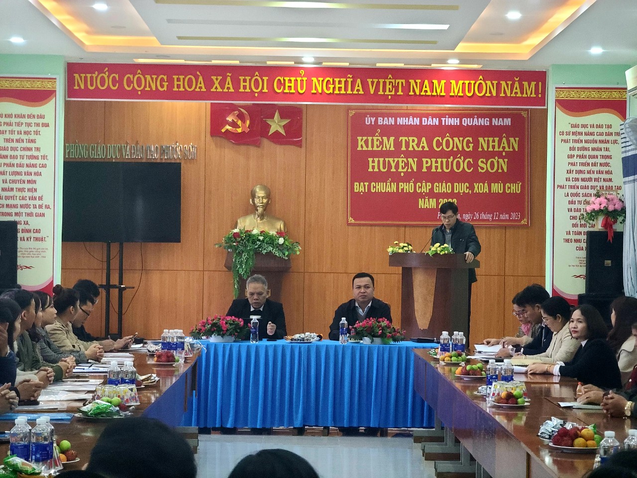 Tỉnh kiểm tra công tác phổ cập, xóa mù chữ tại huyện Phước Sơn