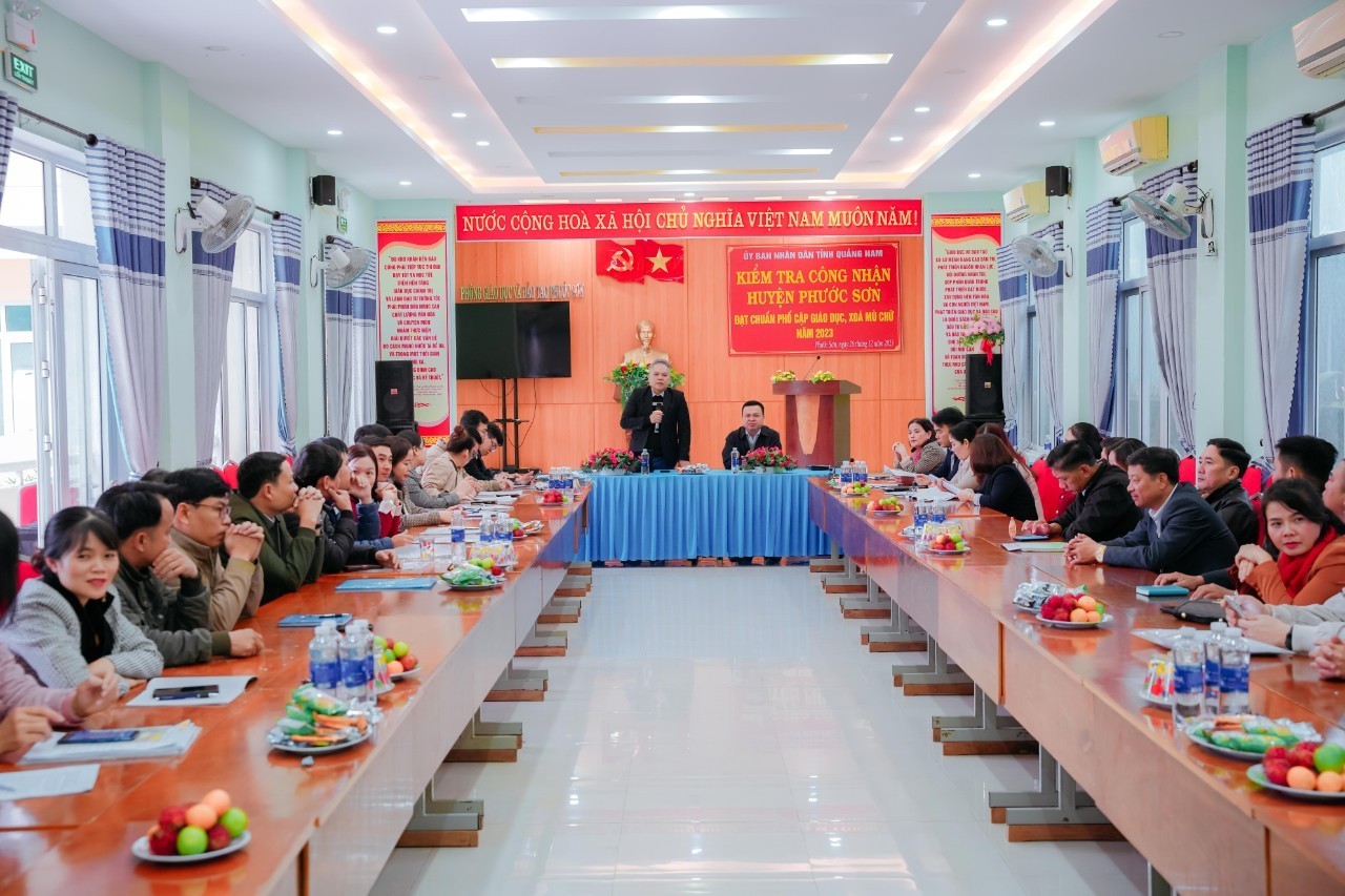 Phước Sơn đạt chuẩn phổ cập giáo dục, xóa mù chữ năm 2023