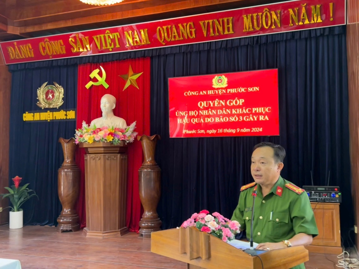Lễ phát động kêu gọi cán bộ, chiến sĩ ủng hộ giúp đỡ người dân, cán bộ, chiến sĩ và thân nhân, gia đình cán bộ chiến sĩ công an các tỉnh phía Bắc sau bão số 3 (YAGI)