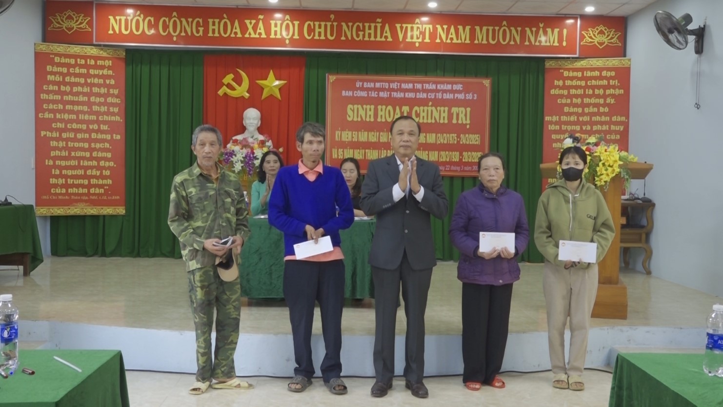 Thị trấn Khâm Đức tổ chức sinh hoạt chính trị Kỷ niệm 50 năm giải phóng tỉnh Quảng Nam